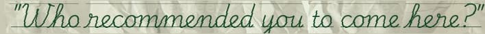 English script sample with elastic distortion and shear